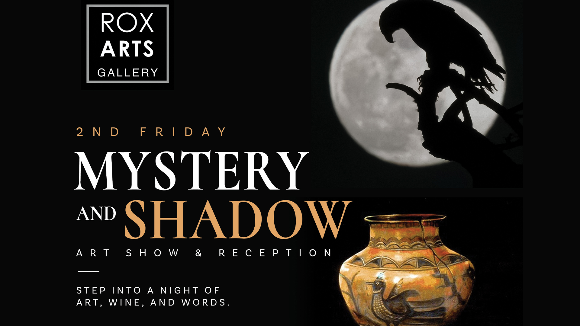 Mystery and Shadow Art Show and Reception at ROX Arts Gallery